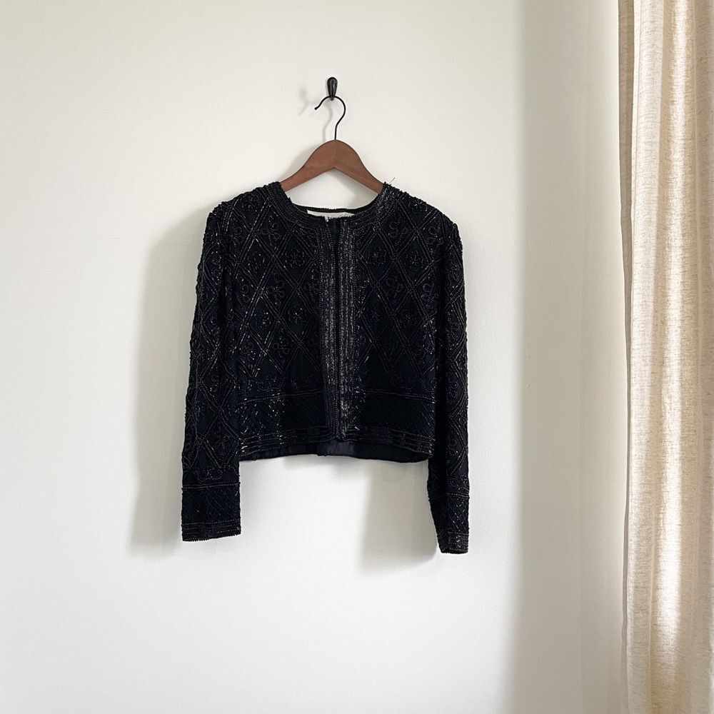 Vintage Beaded Silk Jacket